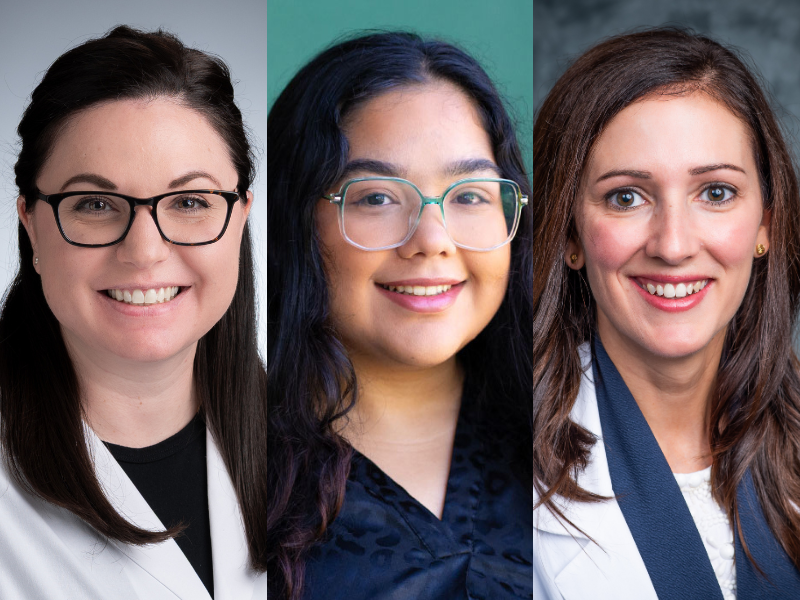 Left to right: Dr. Taylor Wallen, Krystal Rivera, and Dr. Jillian Richter.