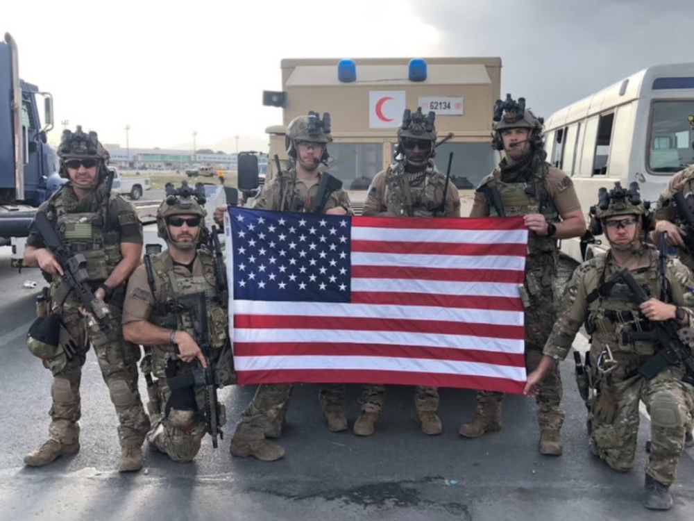 SOST team with American flag.