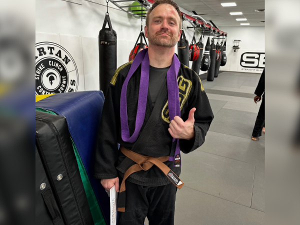 Dr. Withrow at Jiu-jitsu practice