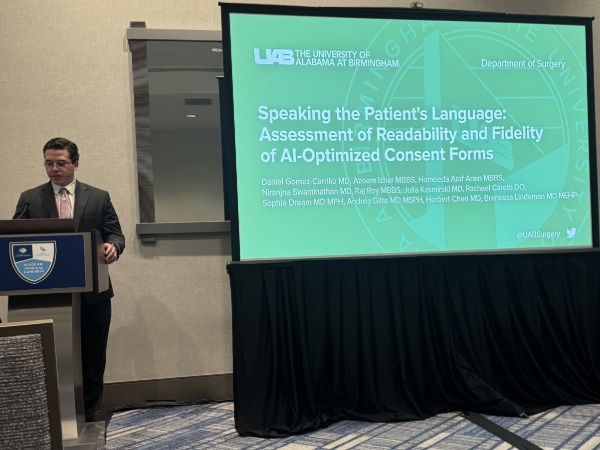 Gomez Carrillo receives best manuscript award from Association for Academic Surgery