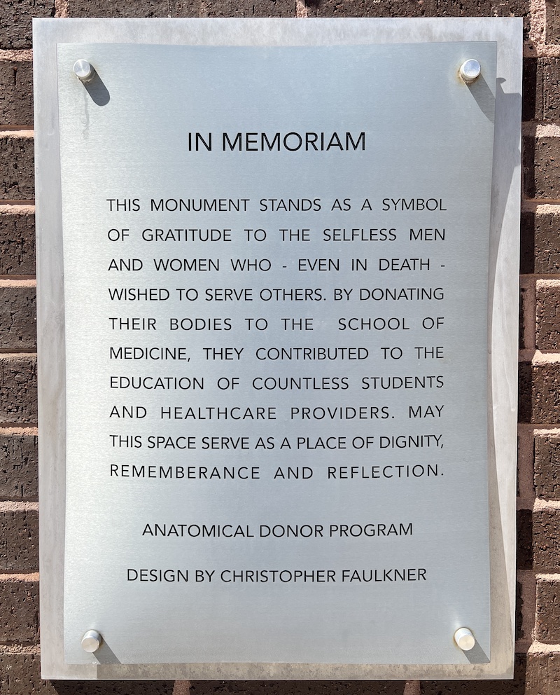donor memorial plaque