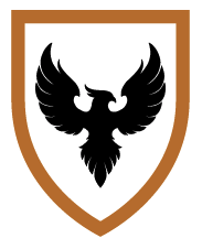 Crest logo of a phoenix.