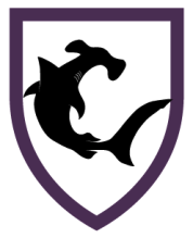 Crest logo of a hammerhead shark.
