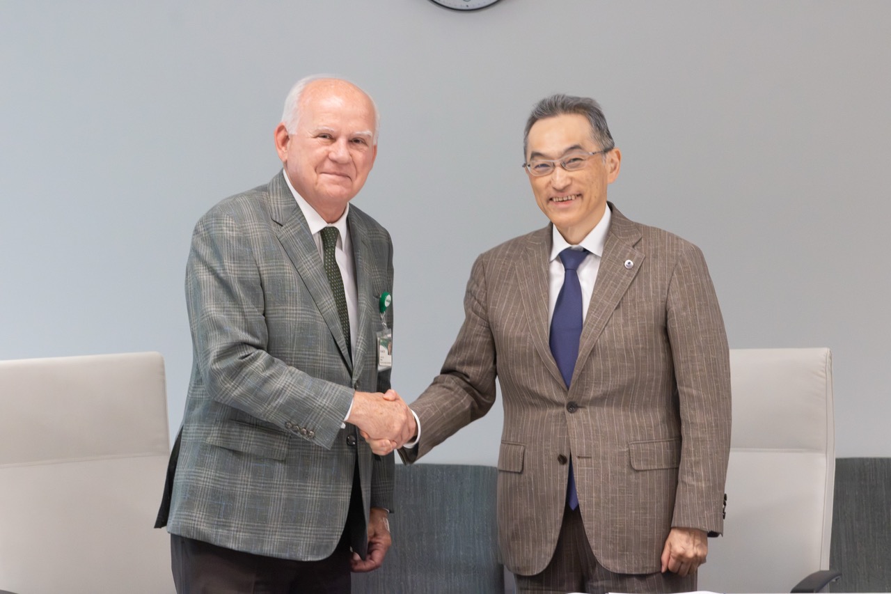 From left: Ray Watts, M.D., president of UAB, and Nakao Iwata, M.D., Ph.D., president of Fujita Health University.