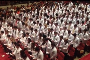 Incoming medical students presented white coats at annual ceremony