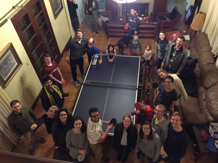 Hamilton LC ping pong tournament at their LC mentor’s home