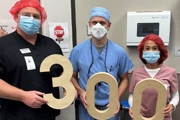 Kirk Withrow, M.D., reaches a career milestone.