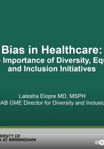Latesha Elopre, M.D., Presents, "Diversity in Health Care," at UAB Pathology Grand Rounds