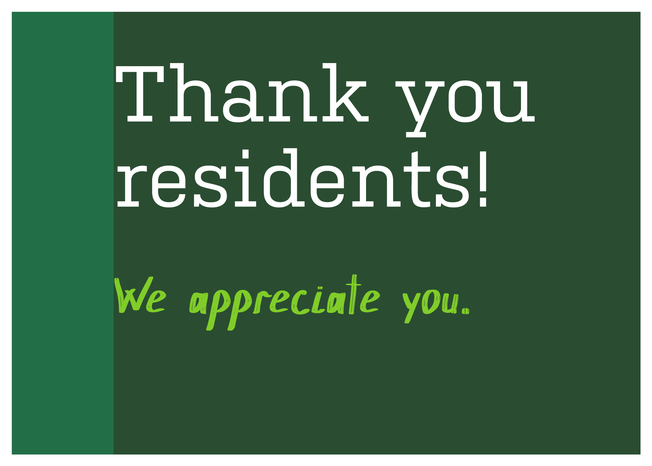 PMR Residents Thank You 1