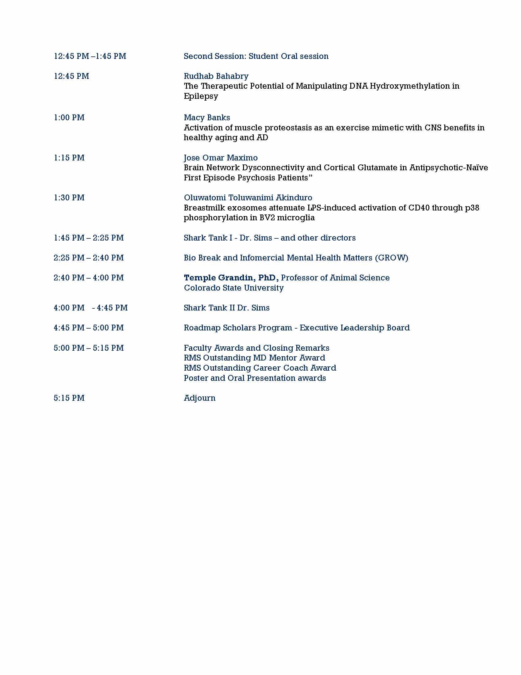 2021 NEURAL Conference Agenda Page 1