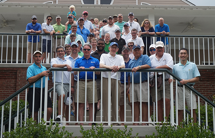 Members and friends of the Marshall M. Urist, M.D., Society attend a gold tournament at last year's Urist Society event.