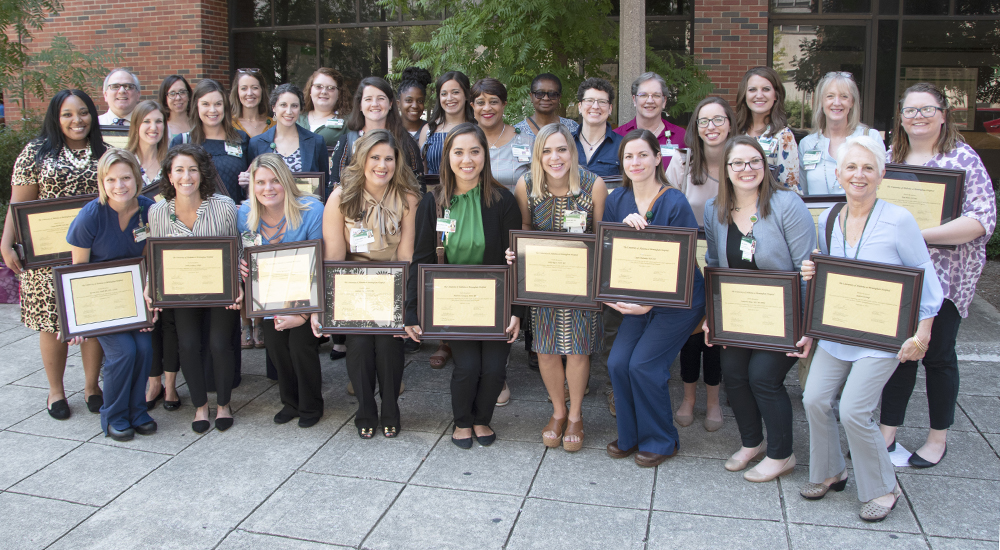 Thirty interprofessional UAB Geriatric Scholars celebrate the successful completion of the programat the UAB Geriatric Scholar Quality Symposium on Sept. 6, 2019. (Photo courtesy of UAB Department of Medicine)