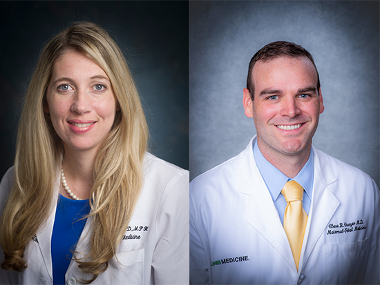Heads of Sara Gould, MD, and Chase Cawyer, MD (Photo: Steve Wood and Nik Layman)
