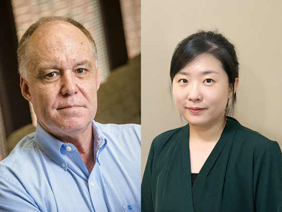 Headshots of Casey Morrow, Ph.D., and Hyunmin Koo, Ph.D.