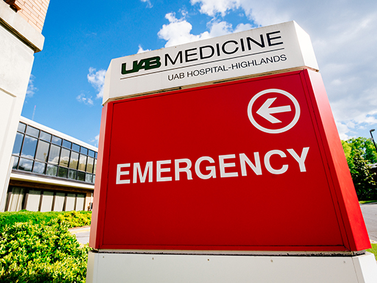 UAB Hospital-Highlands Emergency Department Sign