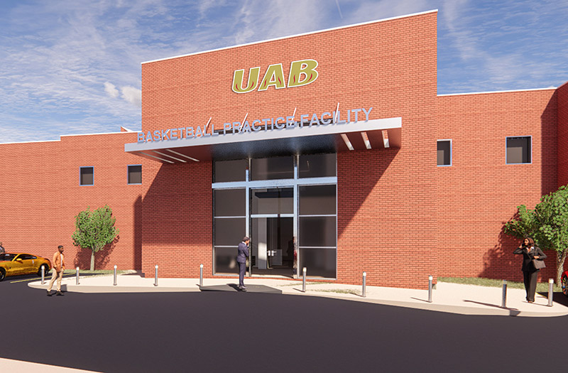 A state-of-the-art practice facility for UAB Basketball was approved by the University of Alabama System Board of Trustees in February. The $8.5 million facility, which will be a renovation of the current Physical Education Building, will be home to both the men’s and women’s basketball teams and will include two full-length practice courts, coaches’ suites, locker rooms and players’ lounges for each program. 