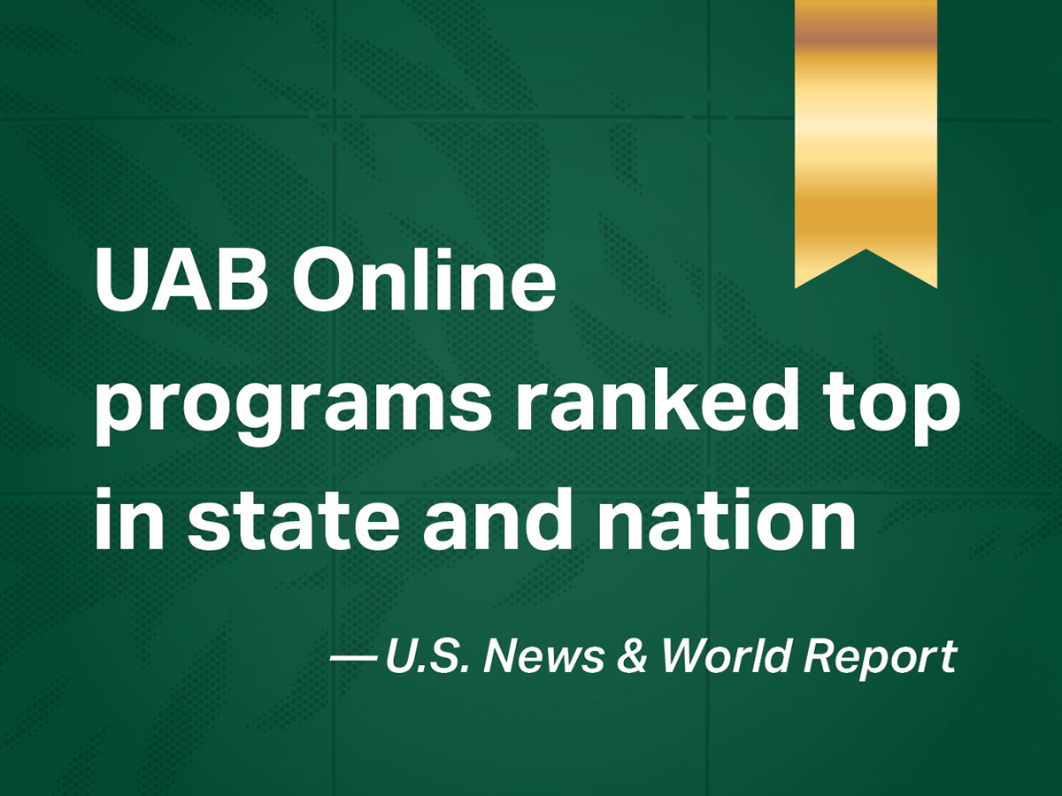 UAB Online leads Alabama in multiple categories in U.S. News Best Online Programs rankings