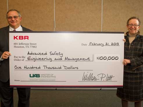 KBR donates $100k to UAB School of Engineering ASEM program