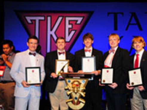 Campus fraternity honored with five awards