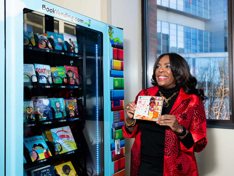 UAB and Children’s of Alabama celebrate Bookworm Day with addition of new NICU book vending machine