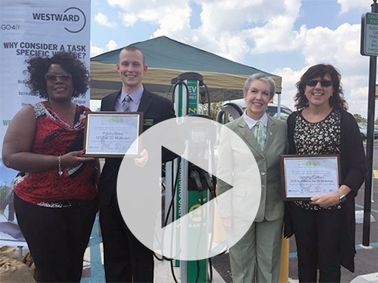 UAB recognizes two downtown businesses for expanding electric vehicle infrastructure in Birmingham