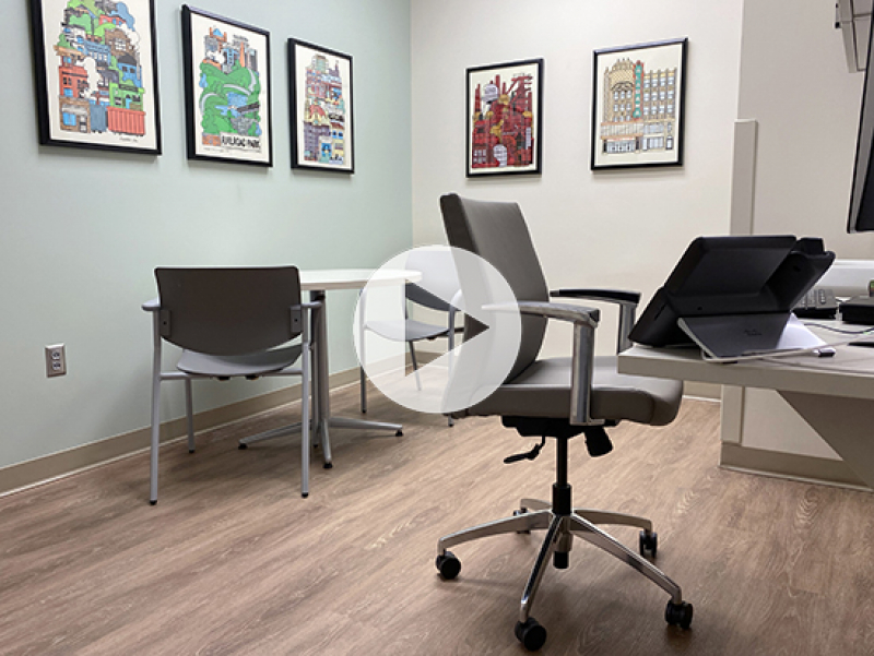 The UAB Supportive Care Clinic recently moved to its newest location in the Kirklin Clinic, with new telehealth, counseling and therapy rooms, and a collection of local art. 