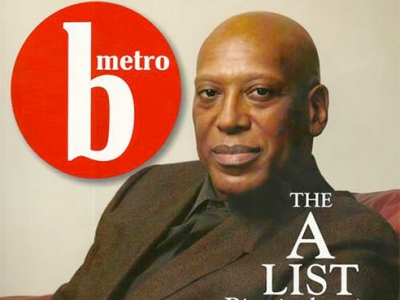 Henry Panion on cover of B-metro magazine