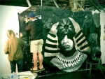 UAB artists create mural for Sun Ra tribute concert