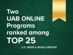 UAB Online highlighted among Top 25 programs in two categories, according to US News &amp; World Report