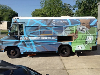 Work by first-year UAB design student chosen for Woodlawn Foundation bus