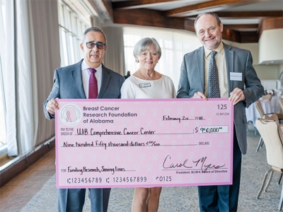 Breast Cancer Research Foundation of Alabama presents its largest donation to UAB