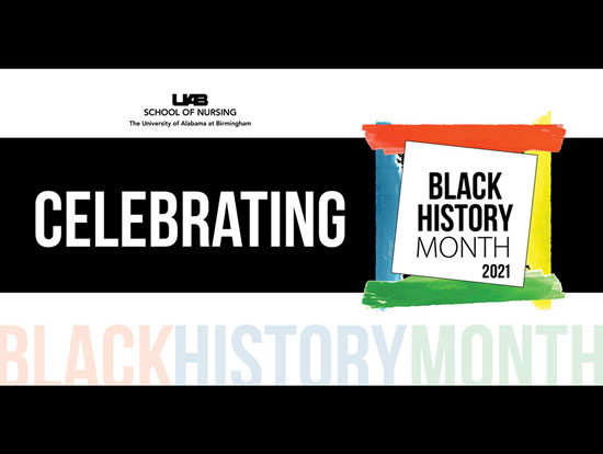 Celebrating black history month 2021 logo. 