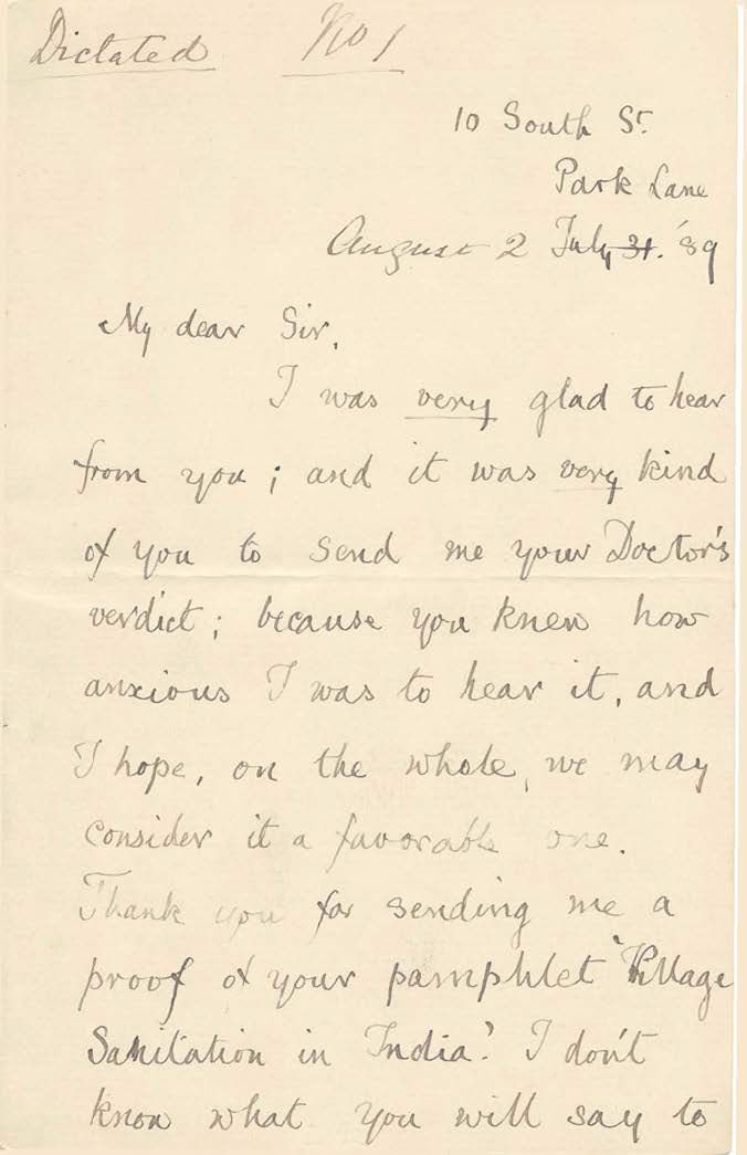 Letter Number 7: August 2, 1889 - Florence Nightingale letter to Thomas Gillham Hewlett