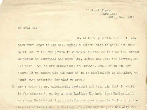 Letter Number 14: December 18, 1888 - Florence Nightingale letter to Thomas Gillham Hewlett