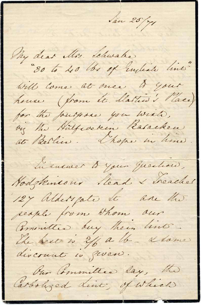 Letter Number 11: January 23, 1871 - Florence Nightingale letter to Madame Schwabe