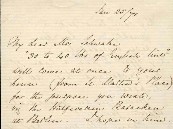 Letter Number 11: January 23, 1871 - Florence Nightingale letter to Madame Schwabe