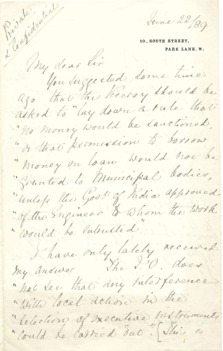 Letter Number 1: June 22, 1889 - Florence Nightingale letter to Thomas Gillham Hewlett