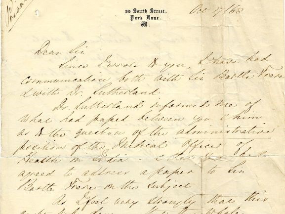 Letter Number 4: October 17, 1868 - Florence Nightingale letter to Thomas Gillham Hewlett
