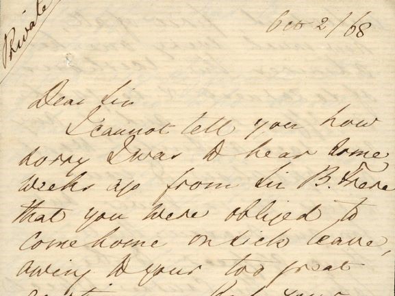 Letter Number 5: October 2, 1868 - Florence Nightingale letter to Thomas Gillham Hewlett