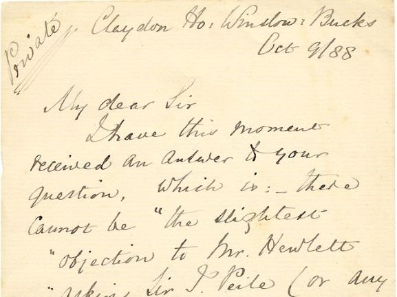 Letter Number 13: October 9, 1888 - Florence Nightingale letter to Thomas Gillham Hewlett