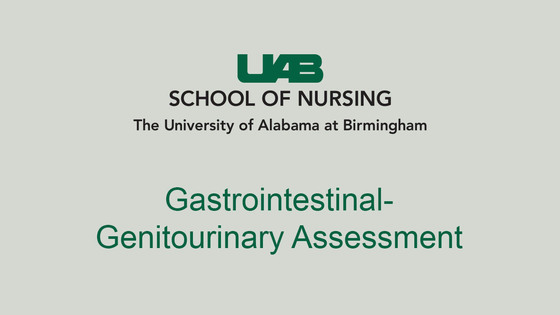 Gastrointestinal-Genitourinary Assessment