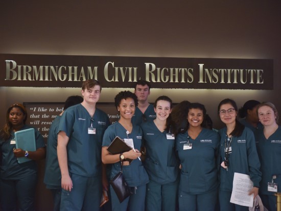 BSN students at the Birmingham Civil Rights Institute