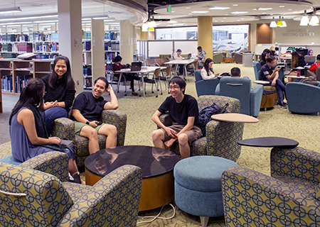 INTO UAB international students are interacting inside Mervyn Sterne Library, June 22, 2017.