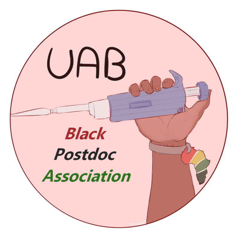 BPDA logo - Hand holding a pipette wearing a bracelet with a charm shaped like Africa.