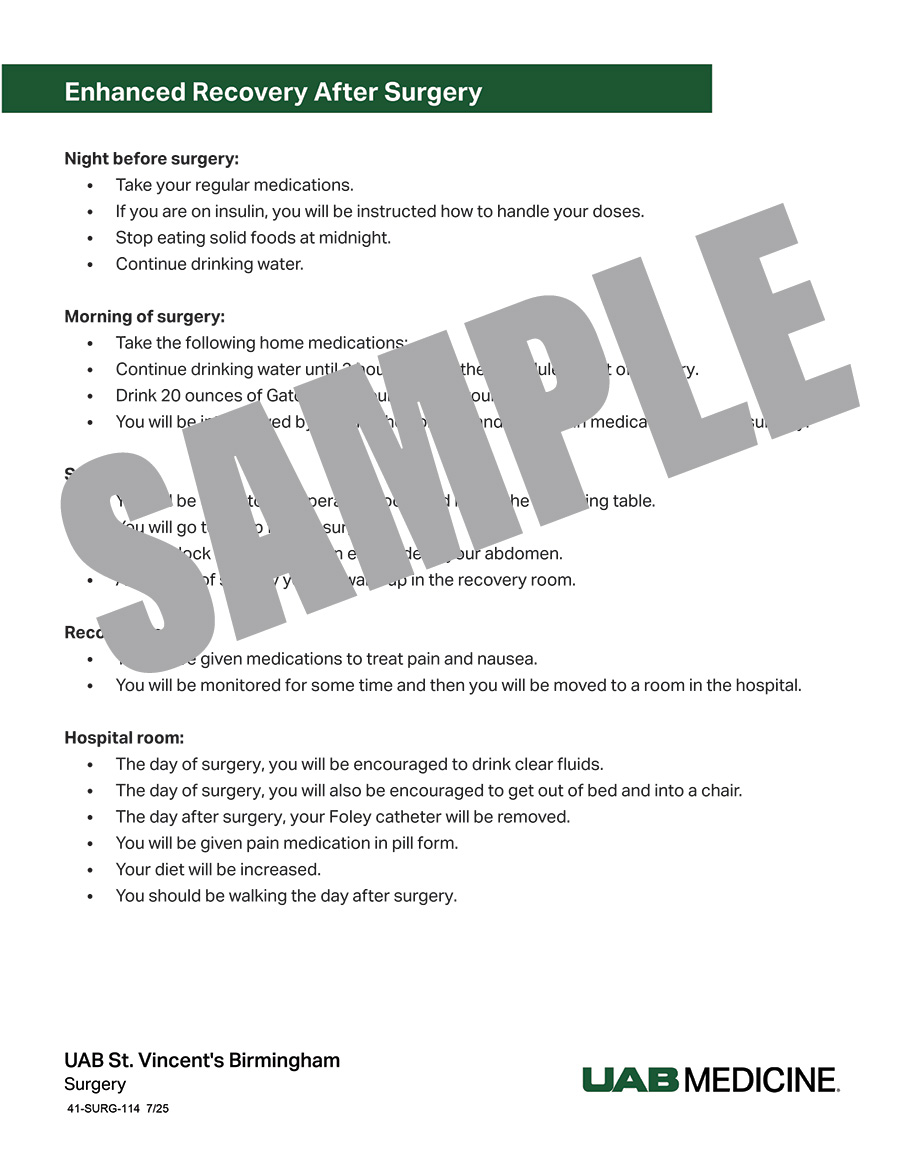 ERAS PATIENT INFORMATION