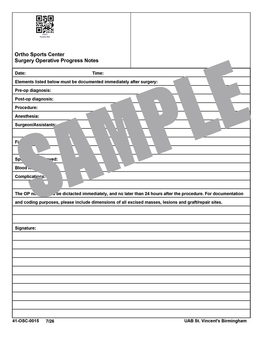 OPERATIVE PROGRESS NOTES