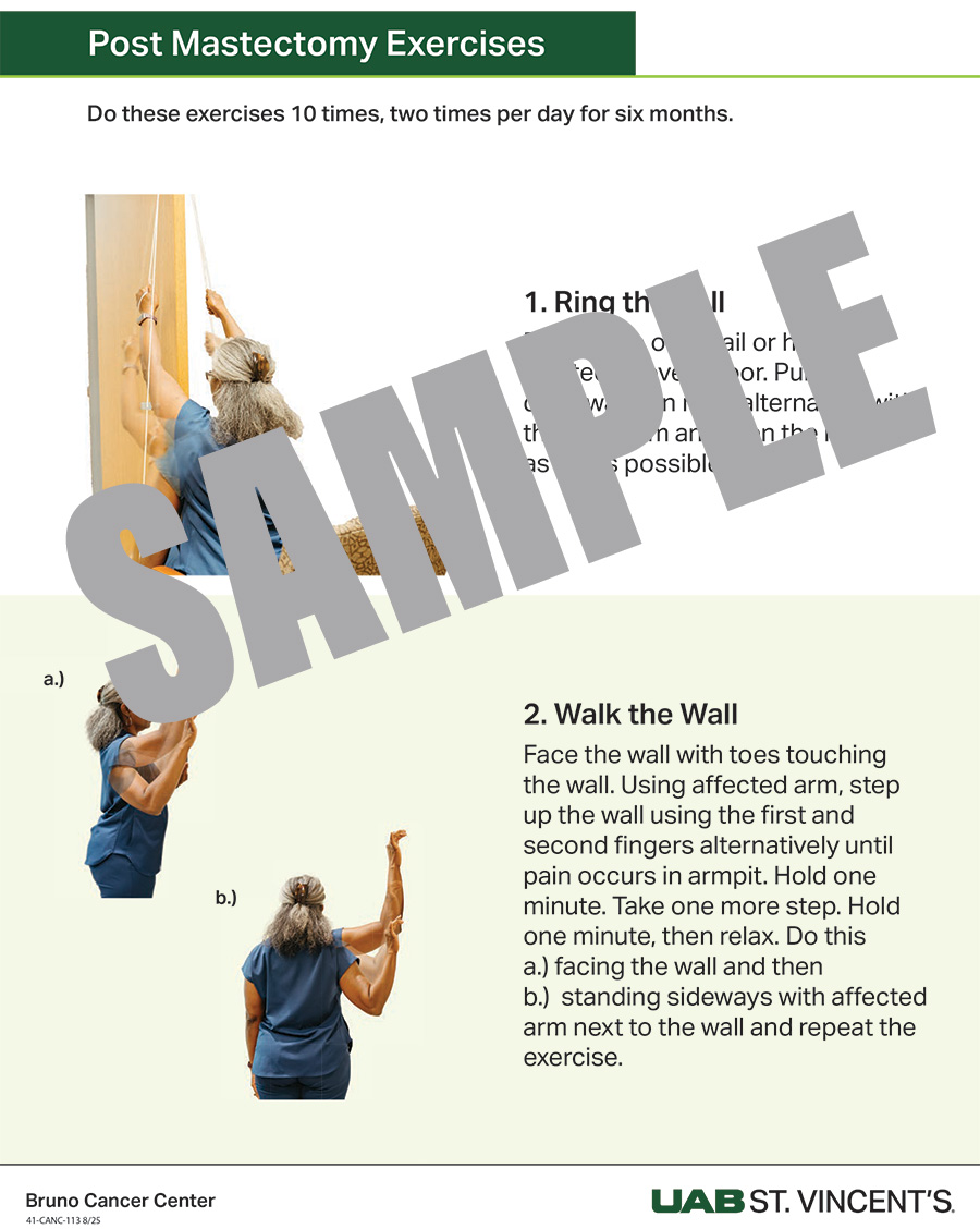 POST MASTECTOMY EXERCISES