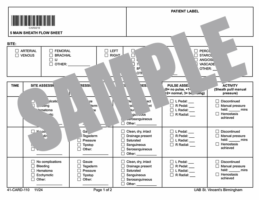 5 MAIN SHEATH FLOWSHEET