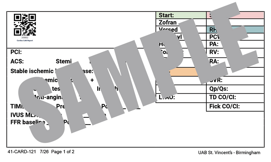CARDIAC CATH LAB CARD