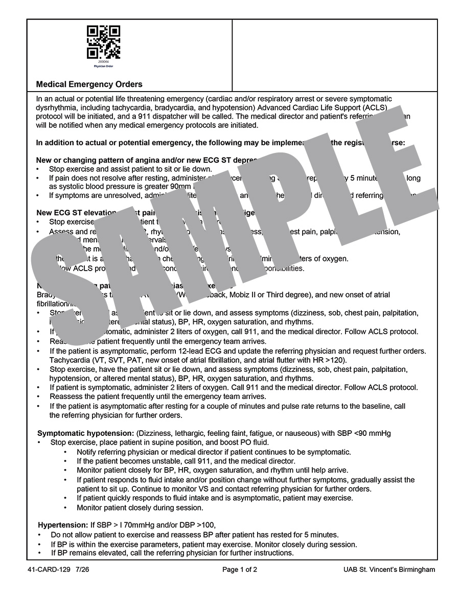 MEDICAL EMERGENCY ORDERS
